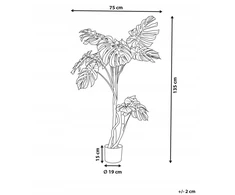 Beliani Dirbtinis augalas MONSTERA PLANT 135 cm žalias