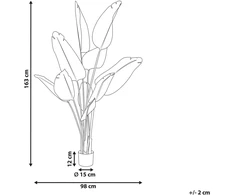 Beliani Dirbtinis augalas BANANA TREE 163 cm žalias