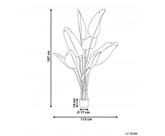 Beliani Dirbtinis augalas BANANA TREE 187 cm žalias