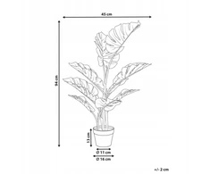 Beliani Dirbtinis augalas MONSTERA PLANT 94 cm Žalias