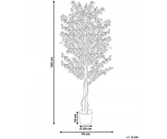 Beliani Dirbtinis augalas SAKURA 185 cm Rožinis