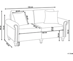 Beliani 3 vietų sofa OTRA tamsiai pilka