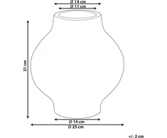 Beliani Terakotos gėlių vaza 31 cm smėlio-pilka MAGAN Lumarko!