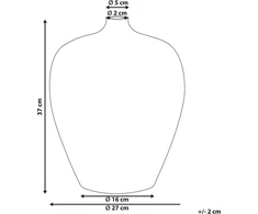 Beliani Terakotos gėlių vaza 37 cm oranžinė TERRASA Lumarko!