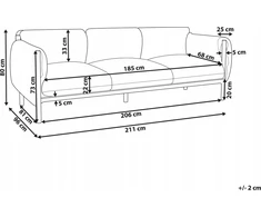 Lauko baldų komplektas Beliani 3 vietų sodo sofa ESPERIA metalinė pilka