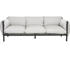 Lauko baldų komplektas Beliani 3 vietų sodo sofa ESPERIA metalinė pilka