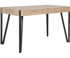Beliani Valgomojo stalas CAMBELL šviesiai rudas 130 cm 80 cm