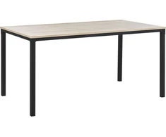 Beliani Valgomojo stalas HOCKLEY šviesiai rudas 150x90 cm