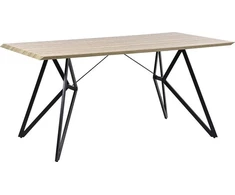 Beliani Valgomojo stalas BUSCOT šviesiai rudas 160 cm 90 cm