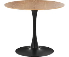 Beliani Valgomojo stalas BOCA šviesaus uosio spalvos, 90 cm