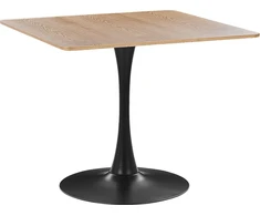 Beliani Valgomojo stalas BOCA šviesus uosis 90 cm 90 cm