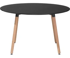 Beliani Valgomojo stalas BOVIO juodas 120 cm