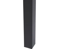 Beliani Išskleidžiamas valgomojo stalas AVIS juodas 140/190 cm 90 cm