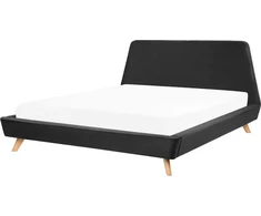 Beliani Viengulė lova VIENNE 180 x 200 cm, juoda