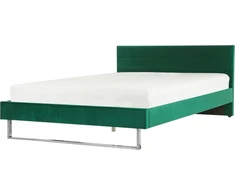 Beliani Velvetinė lova BELLOU 180 x 200 cm, žalia