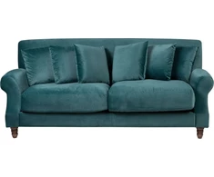 Beliani 2 vietų sofa EIKE veliūrinė, žydros spalvos
