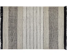 Beliani Vilnonis kilimas 140 x 200 cm smėlio ir juodos spalvos YAZLIK Lumarko!