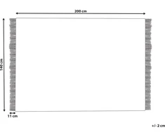 Beliani Vilnonis kilimas 140 x 200 cm smėlio ir juodos spalvos YAZLIK Lumarko!