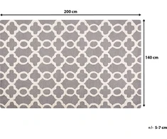 Beliani Vilnos kilimas 140 x 200 cm pilkas ZILE