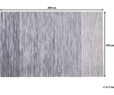 Beliani Vilnos kilimas 140 x 200 cm pilkas KAPAKLI