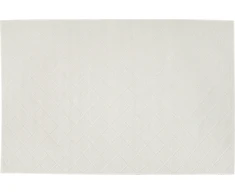 Beliani Vilnos kilimas 140 x 200 cm skaldytas baltas ELLEK