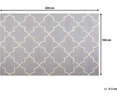Beliani Vilnos kilimas 160 x 230 cm pilka SILVAN