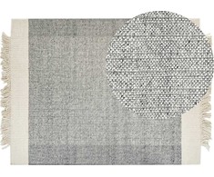 Beliani Vilnos kilimas 160 x 230 cm pilkas su nutrūkusios baltos TATLIS Lumarko!