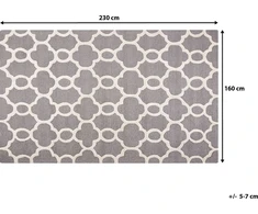 Beliani Vilnos kilimas 160 x 230 cm pilkas ZILE