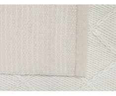 Beliani Vilnos kilimas 160 x 230 cm skaldytas baltas ELLEK