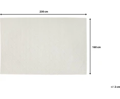 Beliani Vilnos kilimas 160 x 230 cm skaldytas baltas ELLEK
