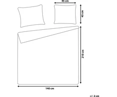Beliani Viršelio rinkinys su pagalvėlėmis nuspaustas 140 x 210 cm pilkas ALAMUT