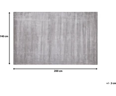 Beliani Viskozinis kilimas 140 x 200 cm šviesiai pilkas GESI II