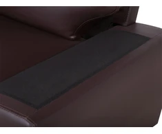 Beliani Trivietė sofa VOGAR dirbtinės odos tamsiai ruda