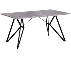 Beliani Valgomojo stalas BUSCOT pilko betono efekto 160 cm 90 cm