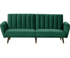 Beliani Trivenė išskleidžiama sofa VIMMERBY, veliūras, smaragdinė