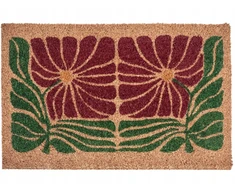 Beliani Durų kilimėlis TANALIAN spalvotas 50 x 80 cm gėlės kokoso pluoštas