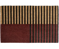 Beliani Durų kilimėlis TUKSUK rudas / smėlio spalvos 50 x 80 cm kokoso pluoštas