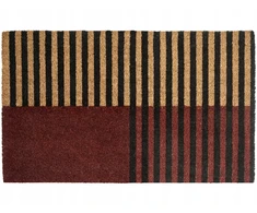 Beliani Durų kilimėlis TUKSUK rudas/smėlio spalvos 45 x 75 cm kokoso pluoštas