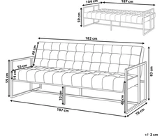 Beliani Išskleidžiama 3 vietų sofa MARSTAL, veliūras, smaragdinė