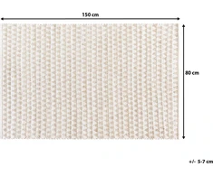 Beliani Žiedinis džiutas 80 x 150 cm smėlio spalvos TUNCEI