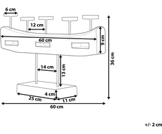 Beliani Žvakidė 36 cm tamsiai medienos GVATEMALA