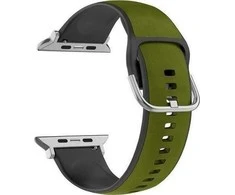 Beline apyrankė Apple Watch Silico Leather 42/44/45/49mm žalios ir juodos spalvos box