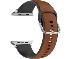 Beline apyrankė Apple Watch Silico Leather 38/40/41mm rudos ir juodos spalvos box