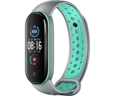 Beline apyrankė Design Mi Band 7/6/5 pilkos ir žalios spalvos