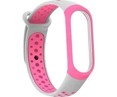Beline apyrankė Mi Band 3/4 design rožinės ir pilkos spalvos