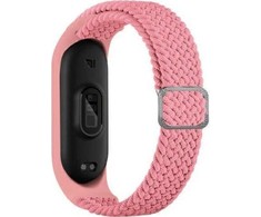 Beline apyrankė Mi Band 7/6/5 Textile rožinės spalvos