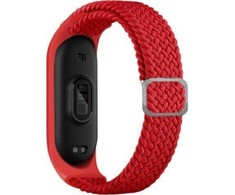 Beline apyrankė Mi Band 7/6/5 Textile raudonos spalvos
