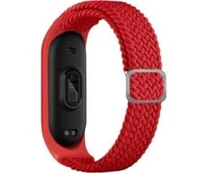 Beline apyrankė Mi Band 7/6/5 Textile raudonos spalvos