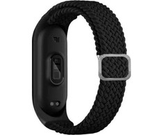 Beline apyrankė Mi Band 7/6/5 Textile juodos spalvos