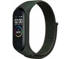 Beline apyrankė Mi Band 7/6/5/4/3 NylonLoop žalios spalvos
